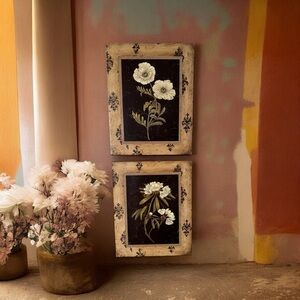 Regina-Andrew Prints . Silver Poppy & Silver Rhododendron